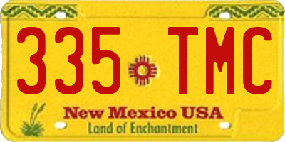 NM license plate 335TMC