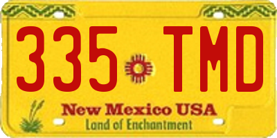 NM license plate 335TMD