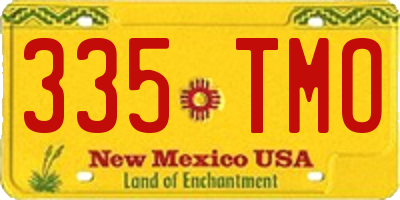 NM license plate 335TMO