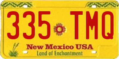 NM license plate 335TMQ