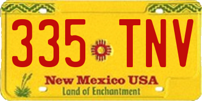 NM license plate 335TNV