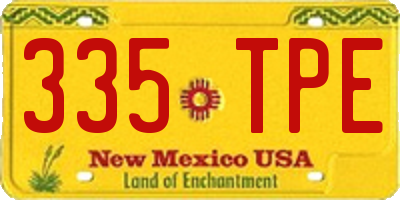NM license plate 335TPE