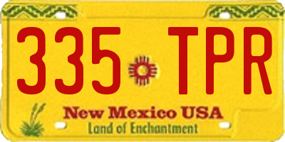 NM license plate 335TPR