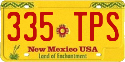 NM license plate 335TPS