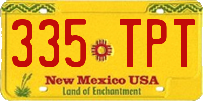 NM license plate 335TPT