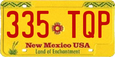 NM license plate 335TQP