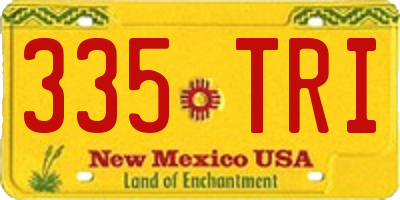 NM license plate 335TRI
