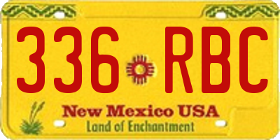 NM license plate 336RBC