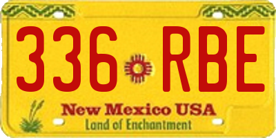 NM license plate 336RBE