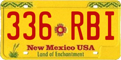 NM license plate 336RBI