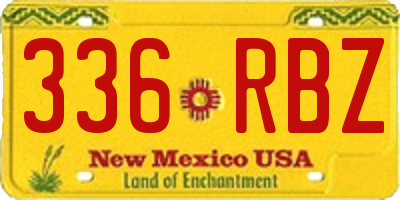 NM license plate 336RBZ