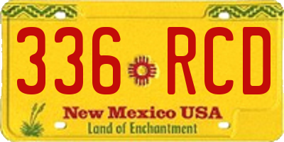 NM license plate 336RCD