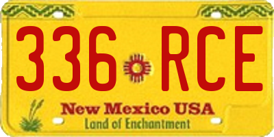 NM license plate 336RCE