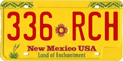 NM license plate 336RCH