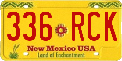 NM license plate 336RCK
