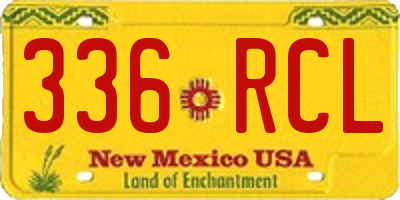 NM license plate 336RCL