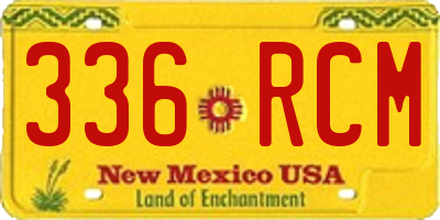 NM license plate 336RCM
