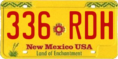 NM license plate 336RDH