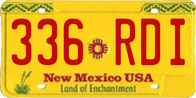NM license plate 336RDI