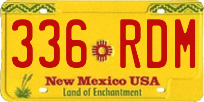 NM license plate 336RDM