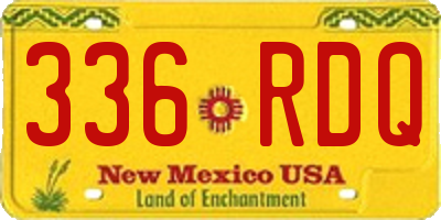 NM license plate 336RDQ