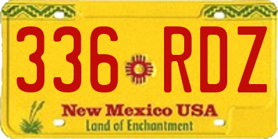 NM license plate 336RDZ