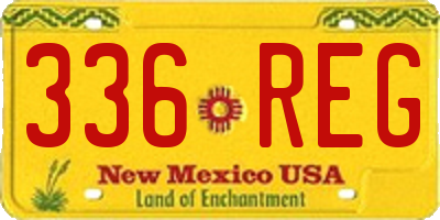NM license plate 336REG