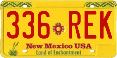 NM license plate 336REK