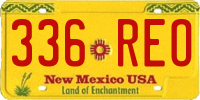 NM license plate 336REO