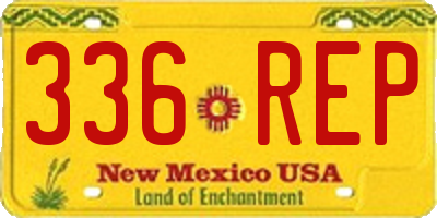 NM license plate 336REP