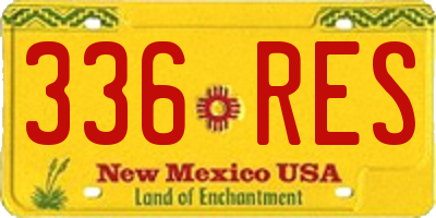 NM license plate 336RES