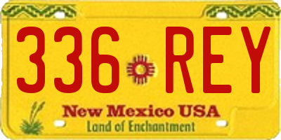 NM license plate 336REY