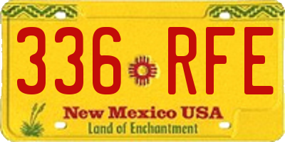 NM license plate 336RFE