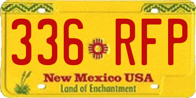 NM license plate 336RFP