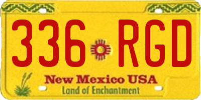 NM license plate 336RGD