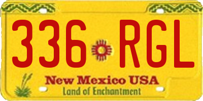 NM license plate 336RGL