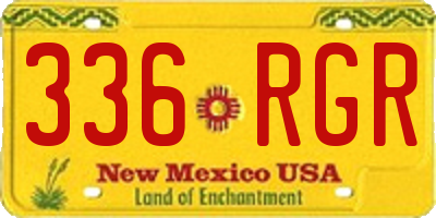 NM license plate 336RGR