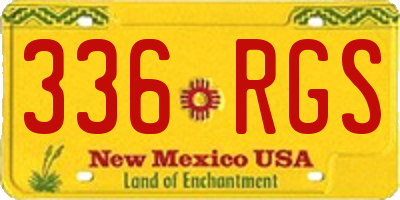 NM license plate 336RGS