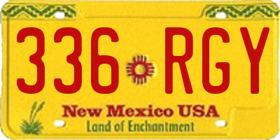NM license plate 336RGY