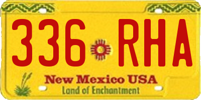NM license plate 336RHA