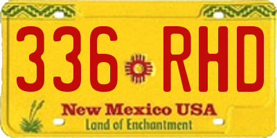 NM license plate 336RHD