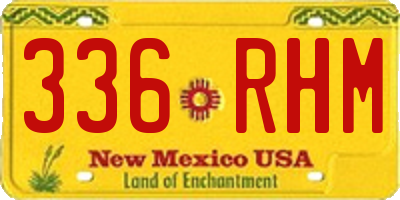 NM license plate 336RHM
