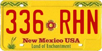 NM license plate 336RHN