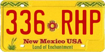 NM license plate 336RHP