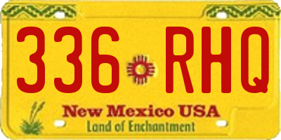 NM license plate 336RHQ