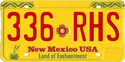 NM license plate 336RHS