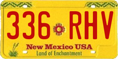 NM license plate 336RHV