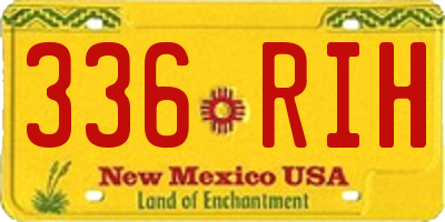 NM license plate 336RIH