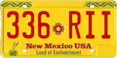 NM license plate 336RII
