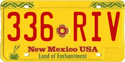 NM license plate 336RIV